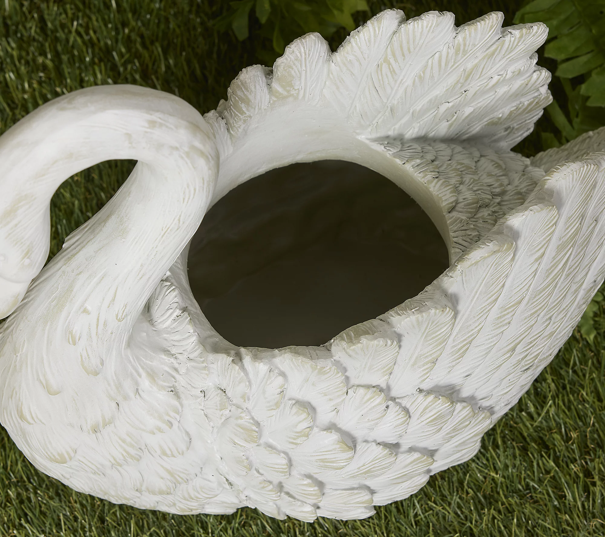 Handcrafted Unique Outdoor Swan Planter & Decorative  Ornament