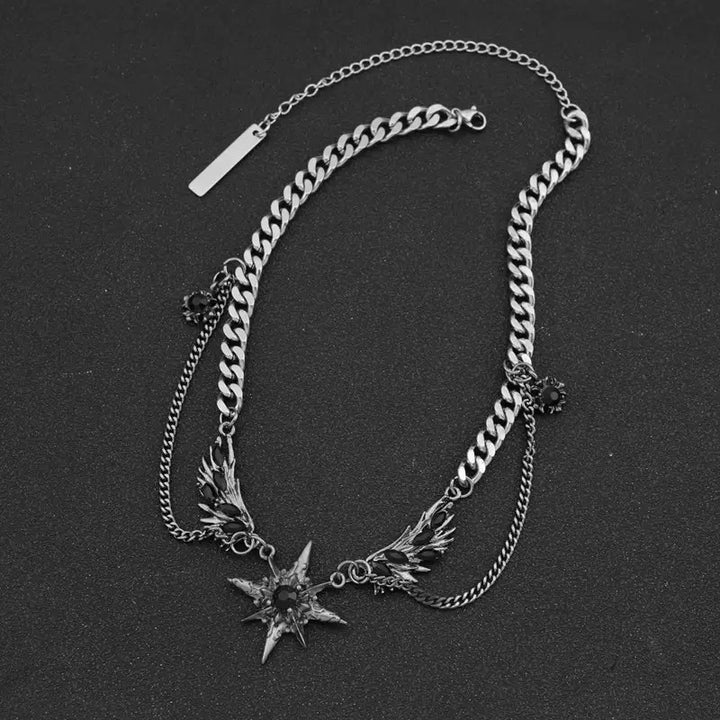 Gothic-style star pendant necklace