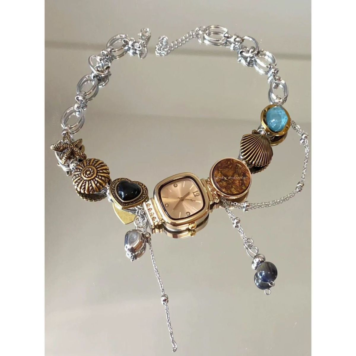Ocean Charm Statement Necklace