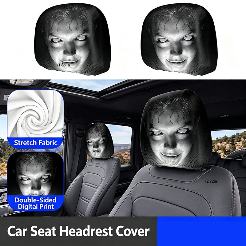 Ghost-face car headrest dust cover