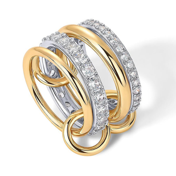Interlocking stacking rings