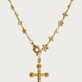 Cross Daisy Molecule Necklace