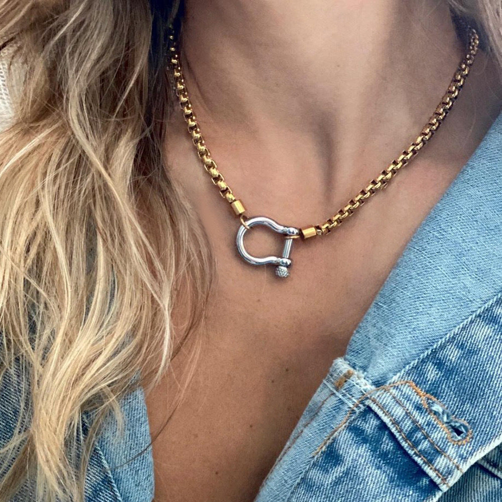 Lucky Horseshoe Charm Necklace