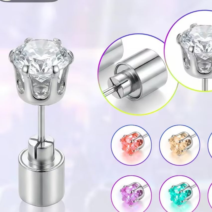 Multicolor glowing stud earrings