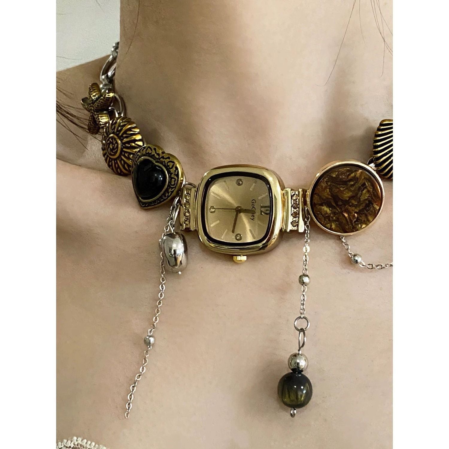 Ocean Charm Statement Necklace