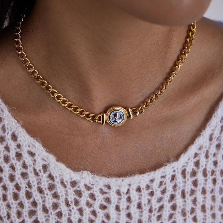Coin pendant necklace