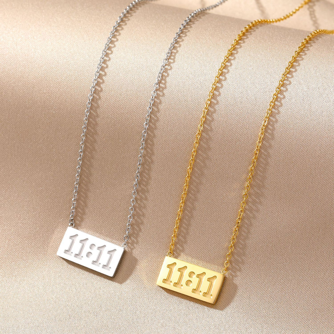 11:11 Tag Pendant Necklace