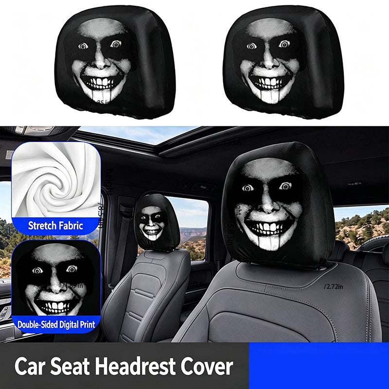 Ghost-face car headrest dust cover