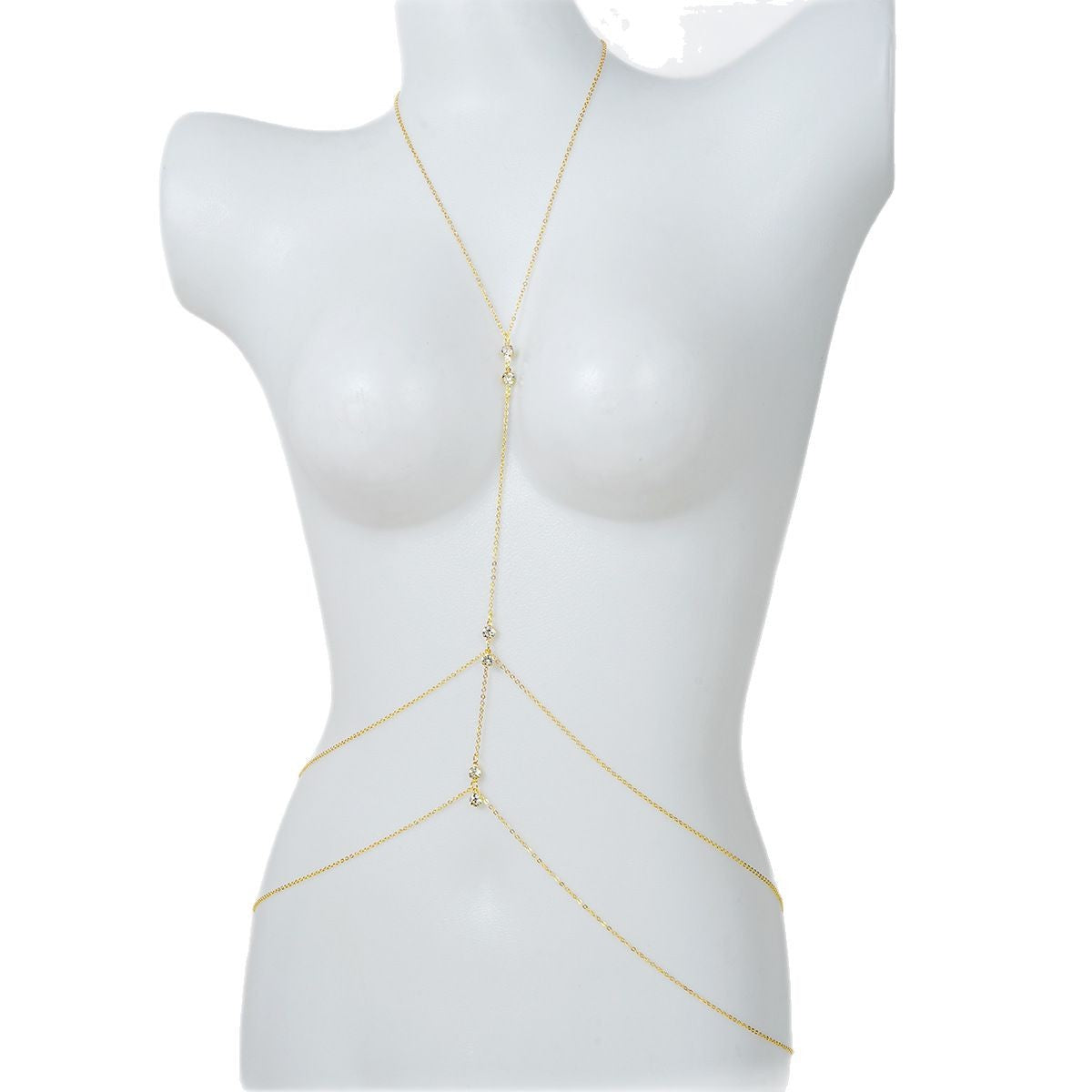 Double-layer alloy fan-shaped waist chain