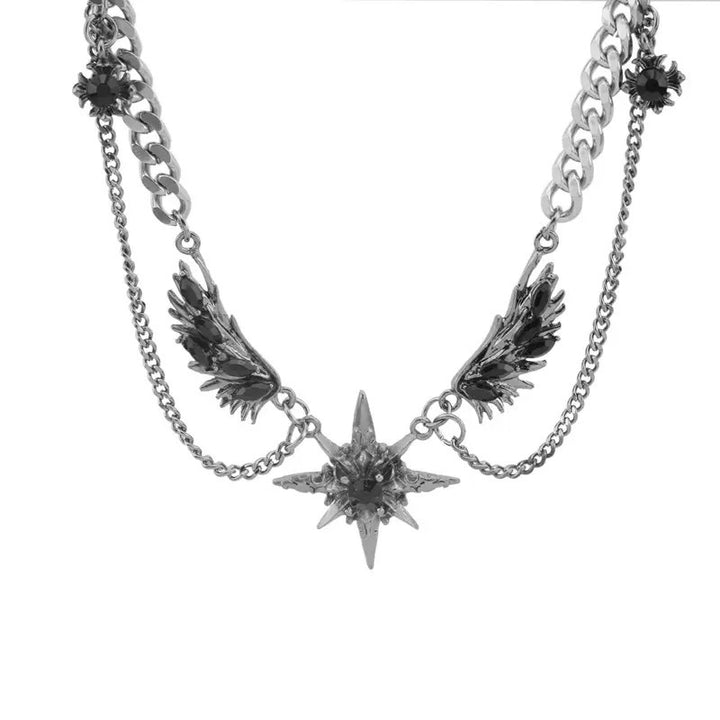 Gothic-style star pendant necklace