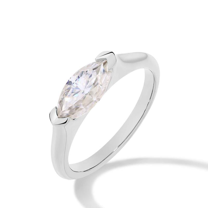 Marquise-cut gemstone ring