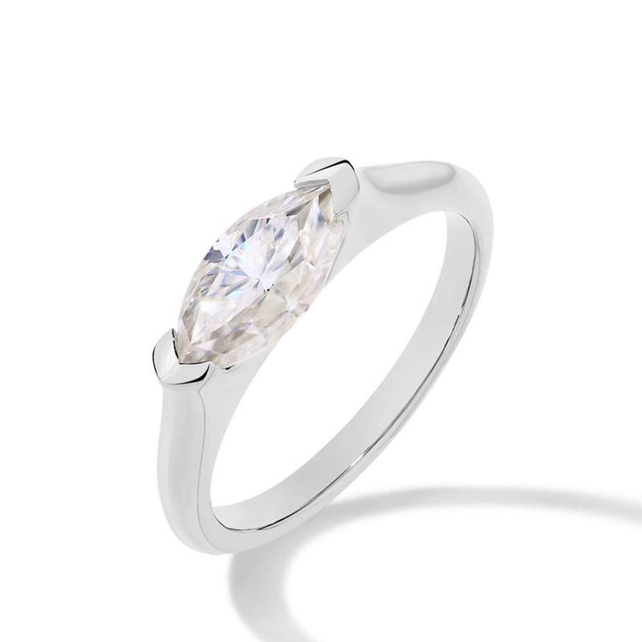 Marquise-cut gemstone ring