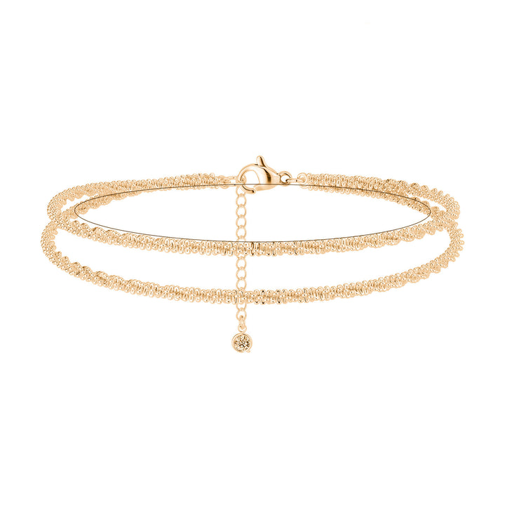 Double-Layer Flash-Shine Anklet