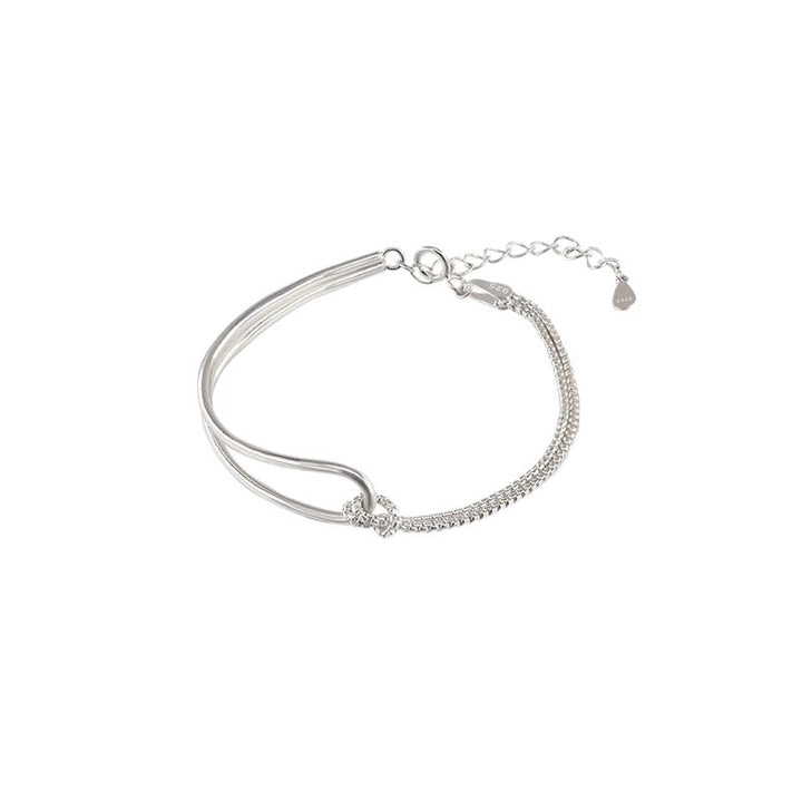 Double-layer spliced half-bangle bracelet