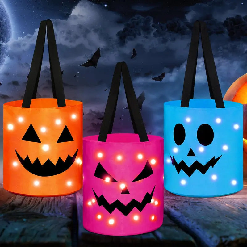 LED Pumpkin Tote Bag