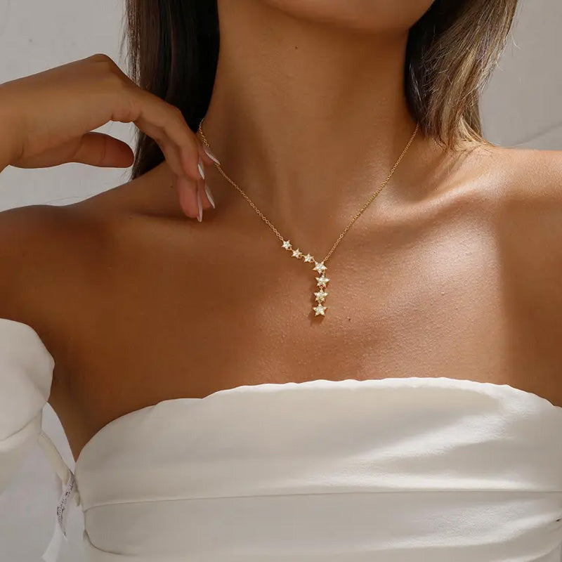 Exquisite Crystal Star Necklace