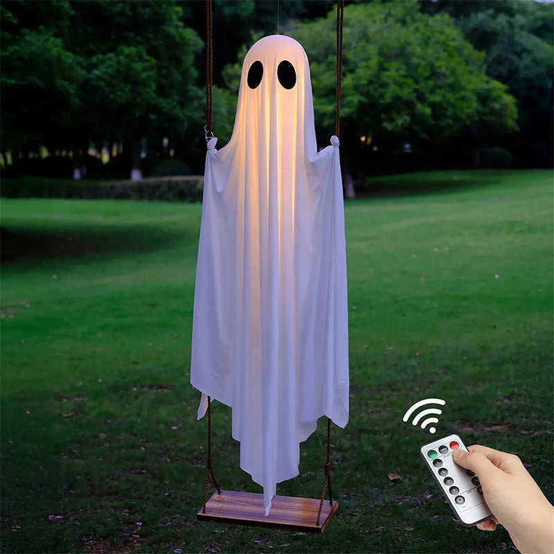 Glowing ghost hanging swing