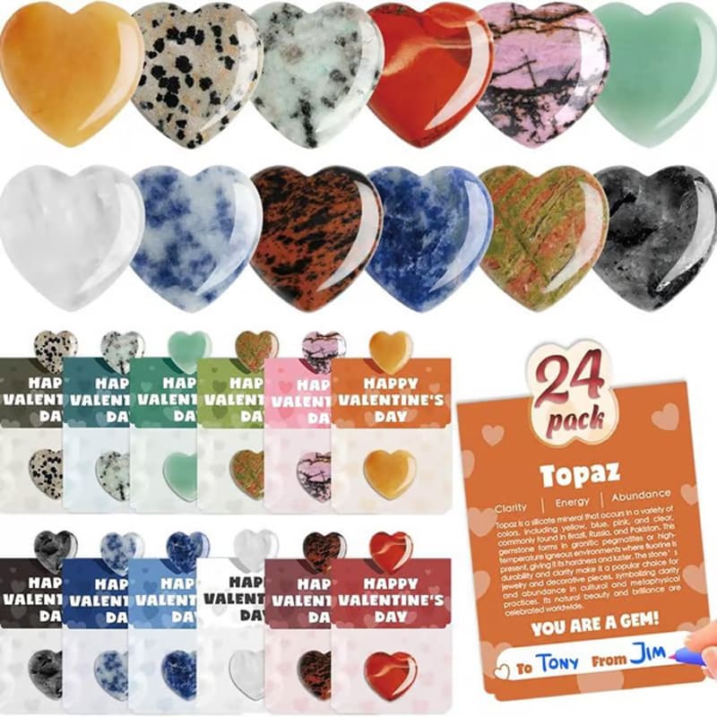 24 Valentine's Day Gem Cards