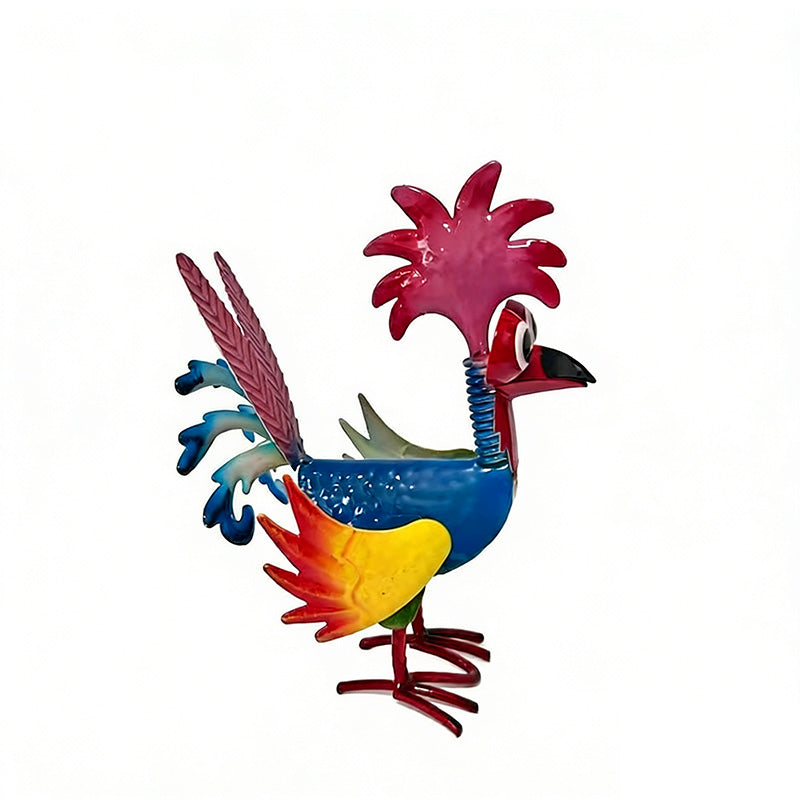 Outdoor Colorful Rooster Decoration
