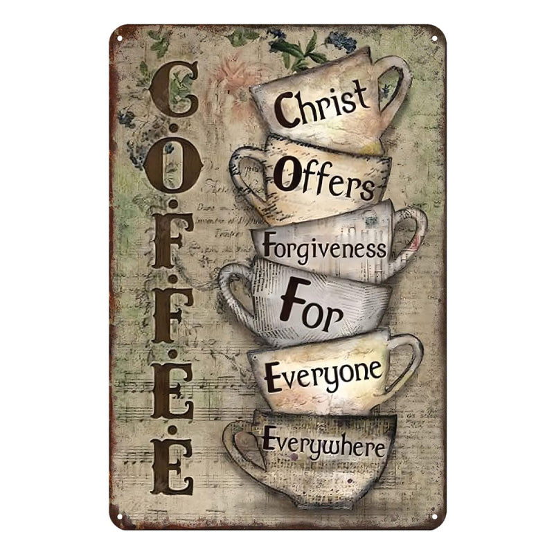 Retro coffee wall sign