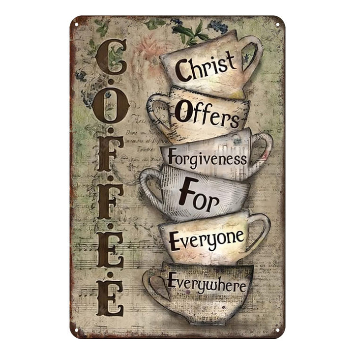 Retro coffee wall sign