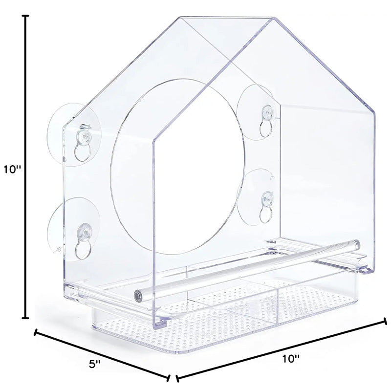 No-drill suction cup bird feeder