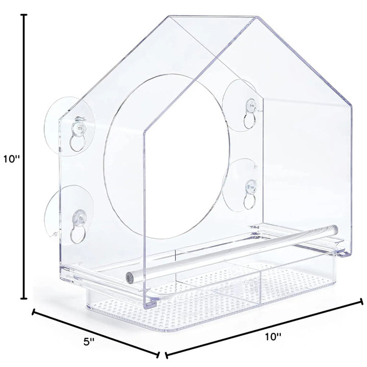 No-drill suction cup bird feeder