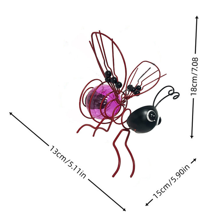 Simulated glow-in-the-dark insect decorations