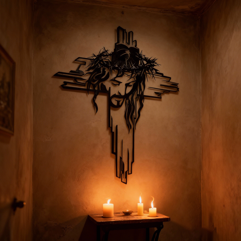 Christ's Passion Cross Metal Wall Art