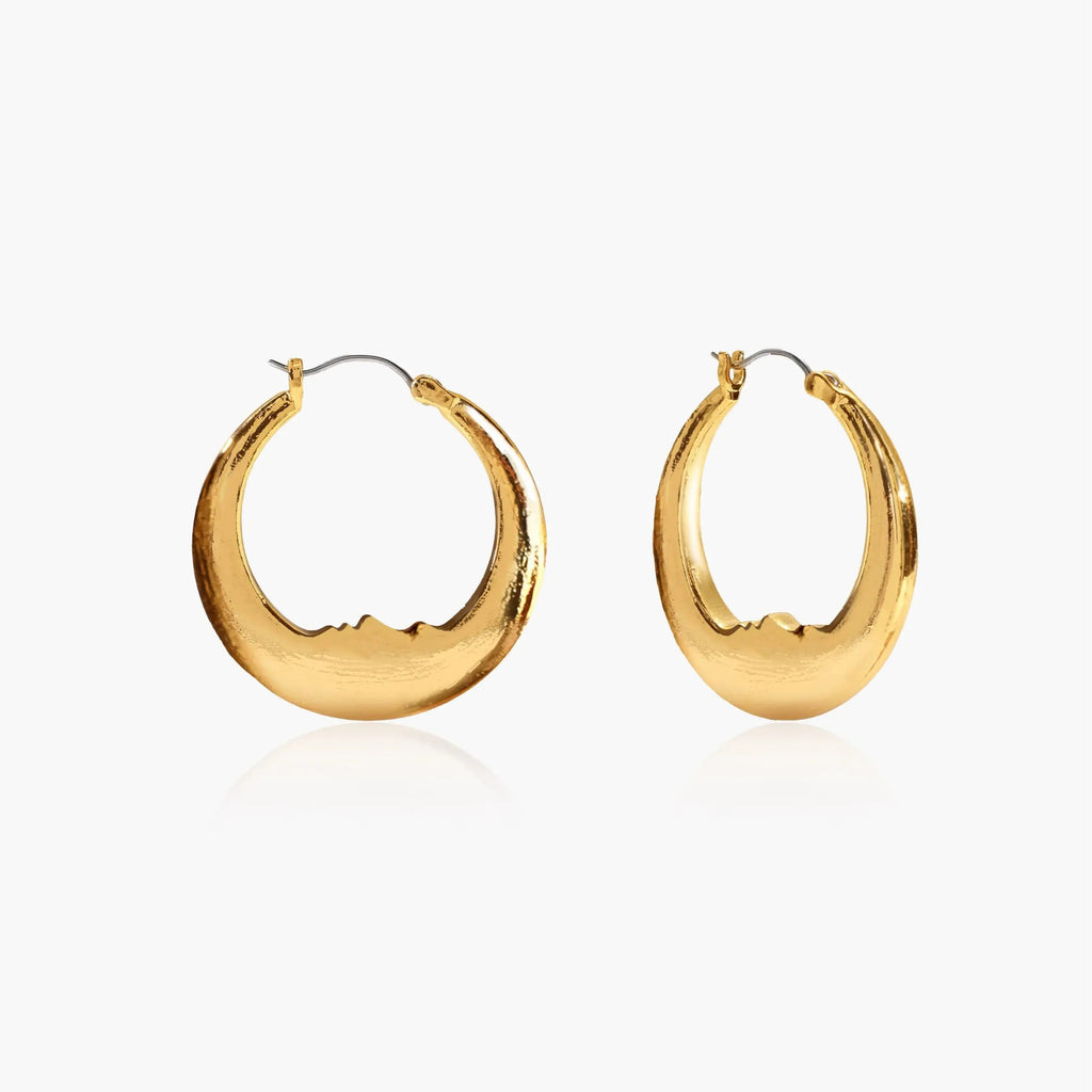 18K Gold-Plated Moon Earrings