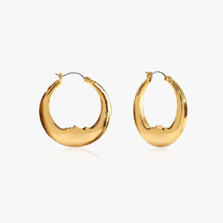 18K Gold-Plated Moon Earrings