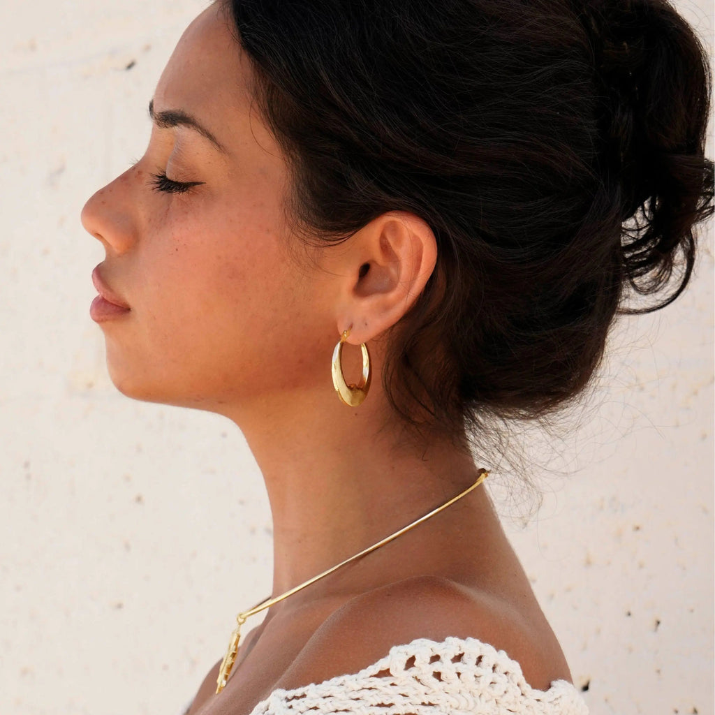 18K Gold-Plated Moon Earrings