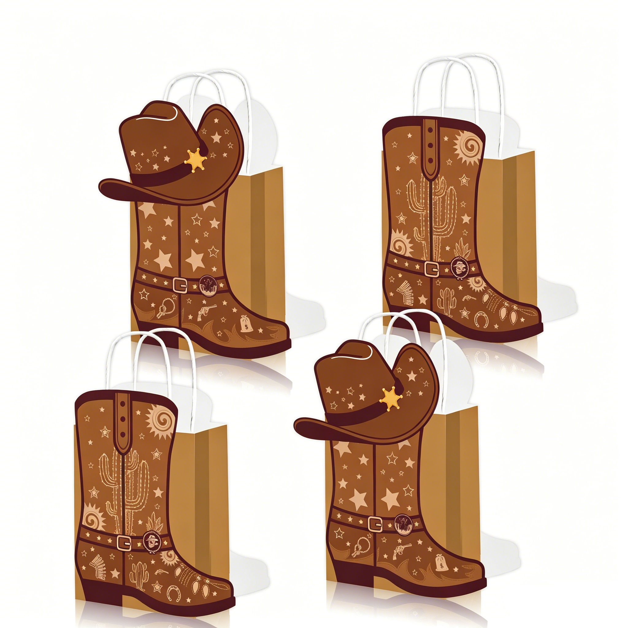 Cowboy Boot-Themed Party Favor Bags