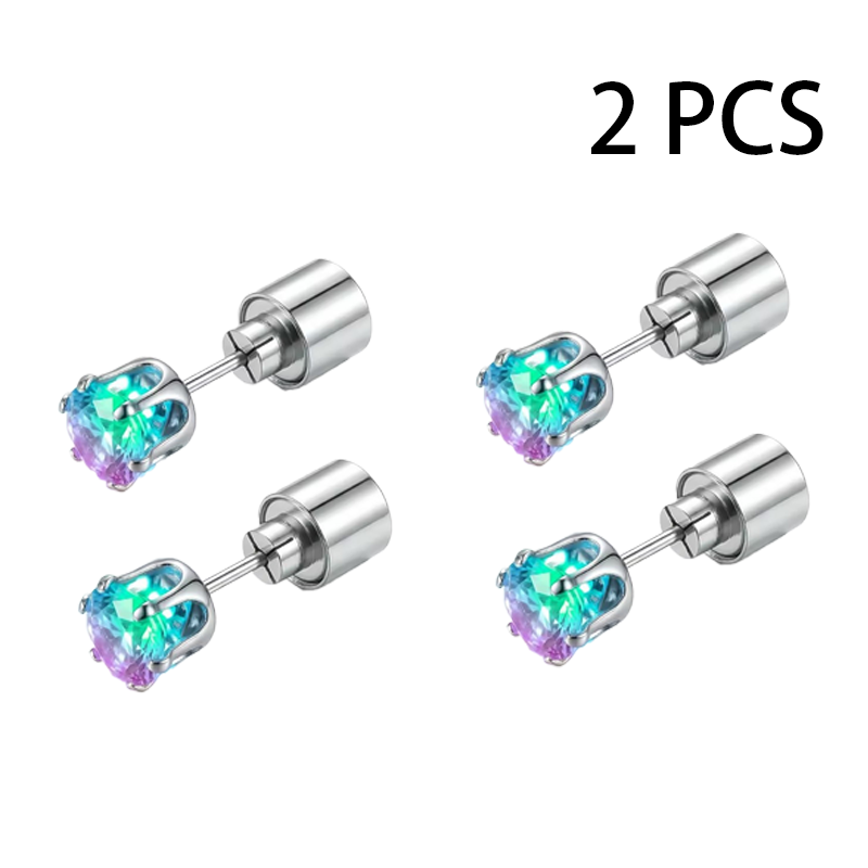 Multicolor glowing stud earrings