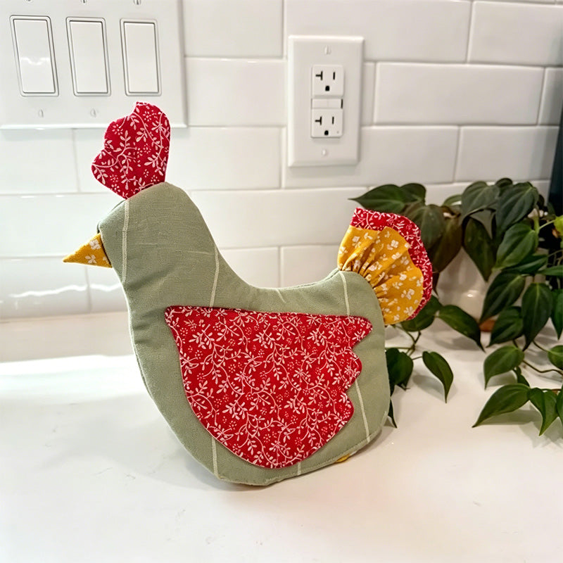 Chick-shaped heat-resistant gloves