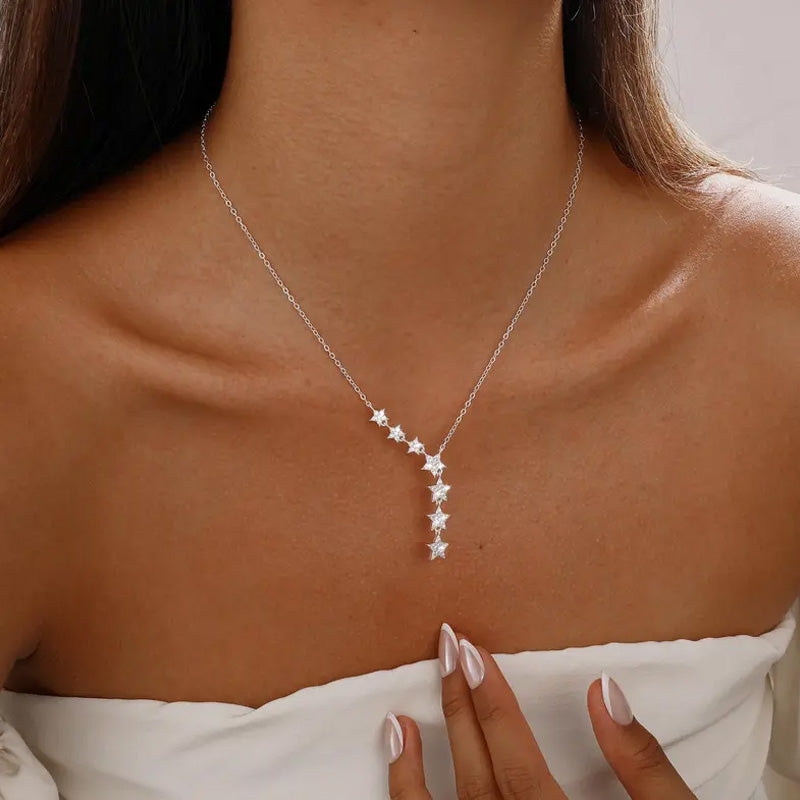 Exquisite Crystal Star Necklace