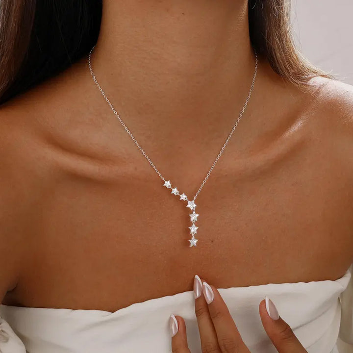 Exquisite Crystal Star Necklace