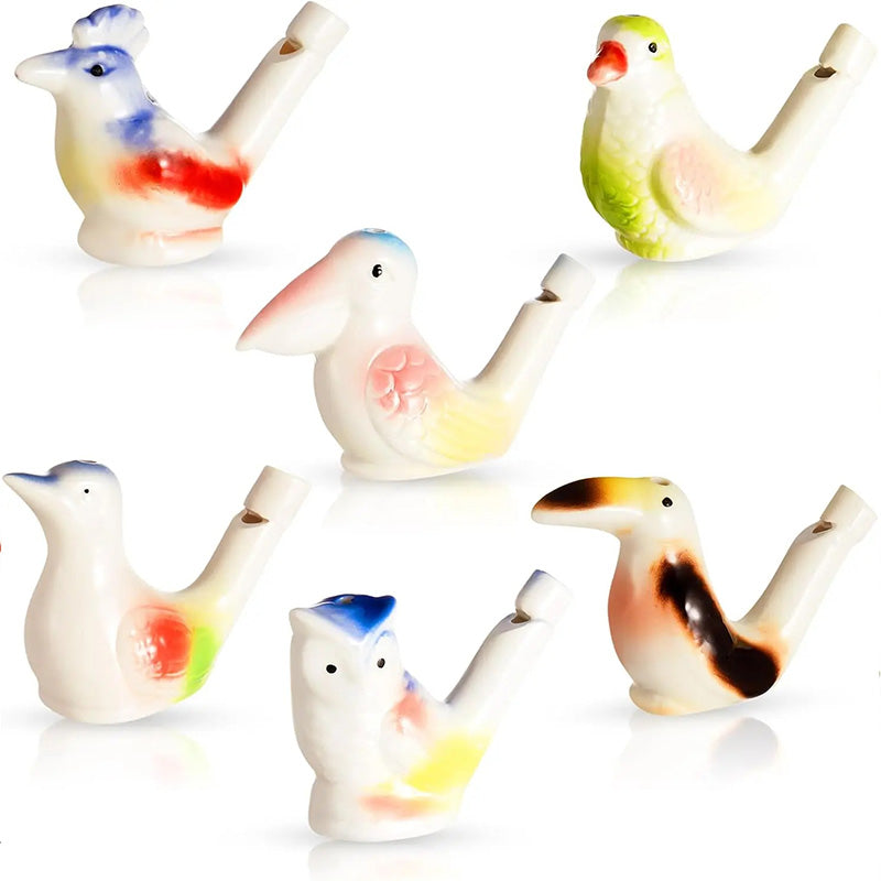 Colorful waterbird whistles