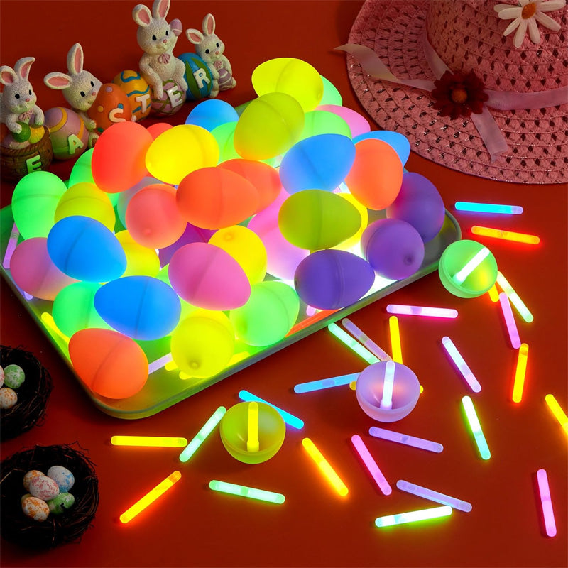 Open-face fluorescent Easter egg set
