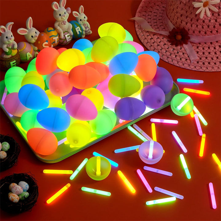 Open-face fluorescent Easter egg set