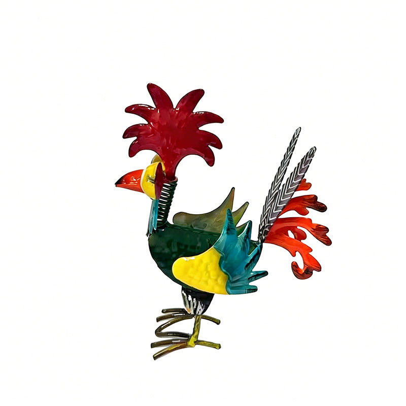 Outdoor Colorful Rooster Decoration