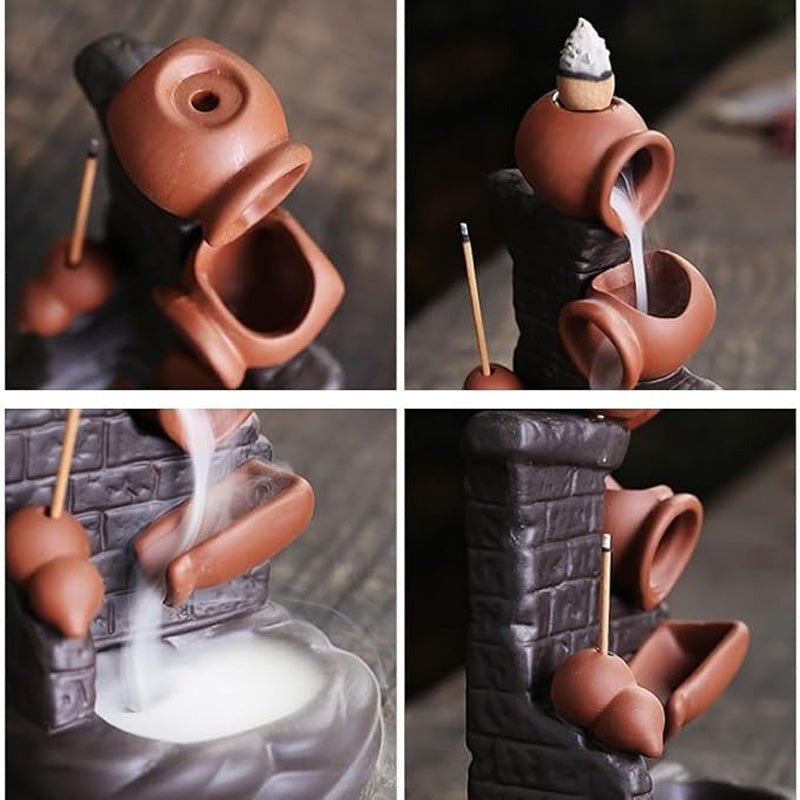 Handmade Fragrant Waterfall Incense Burner Ornament