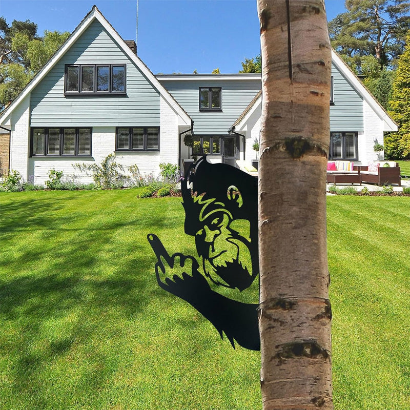 Fun and interesting hollowed-out Bigfoot metal wall decorations