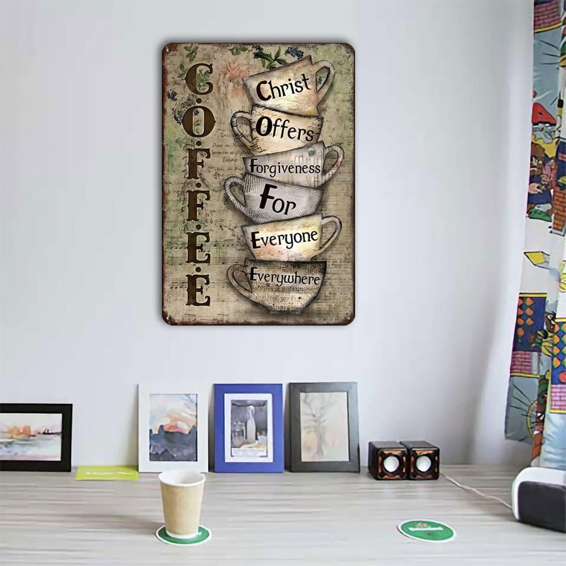 Retro coffee wall sign