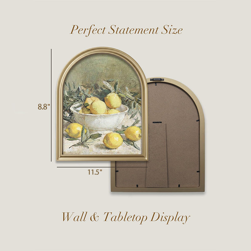 Retro Countryside Lemon Picture Frame Wall Art