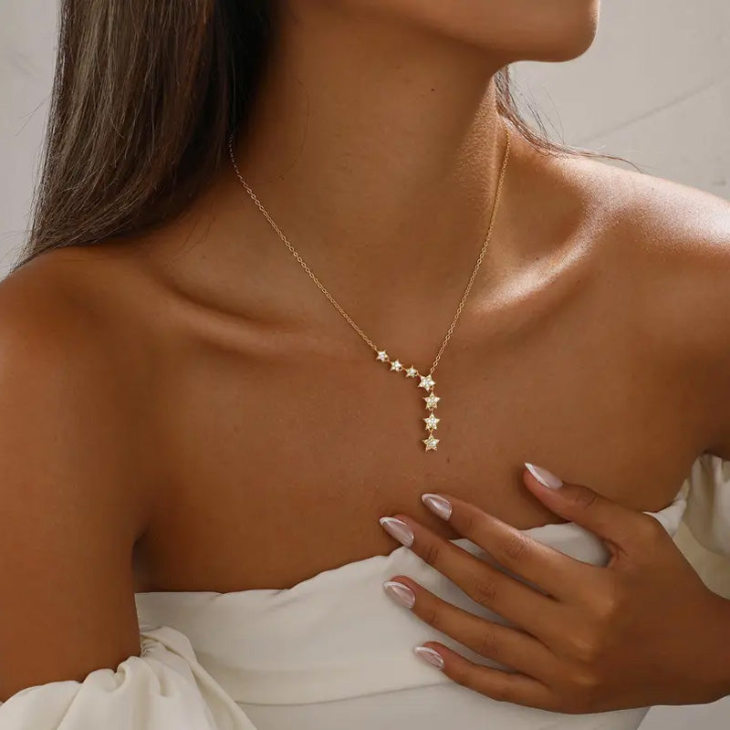 Exquisite Crystal Star Necklace