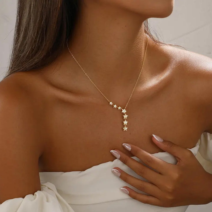 Exquisite Crystal Star Necklace