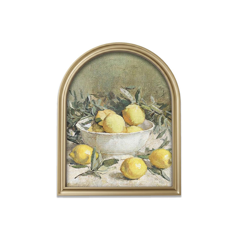 Retro Countryside Lemon Picture Frame Wall Art