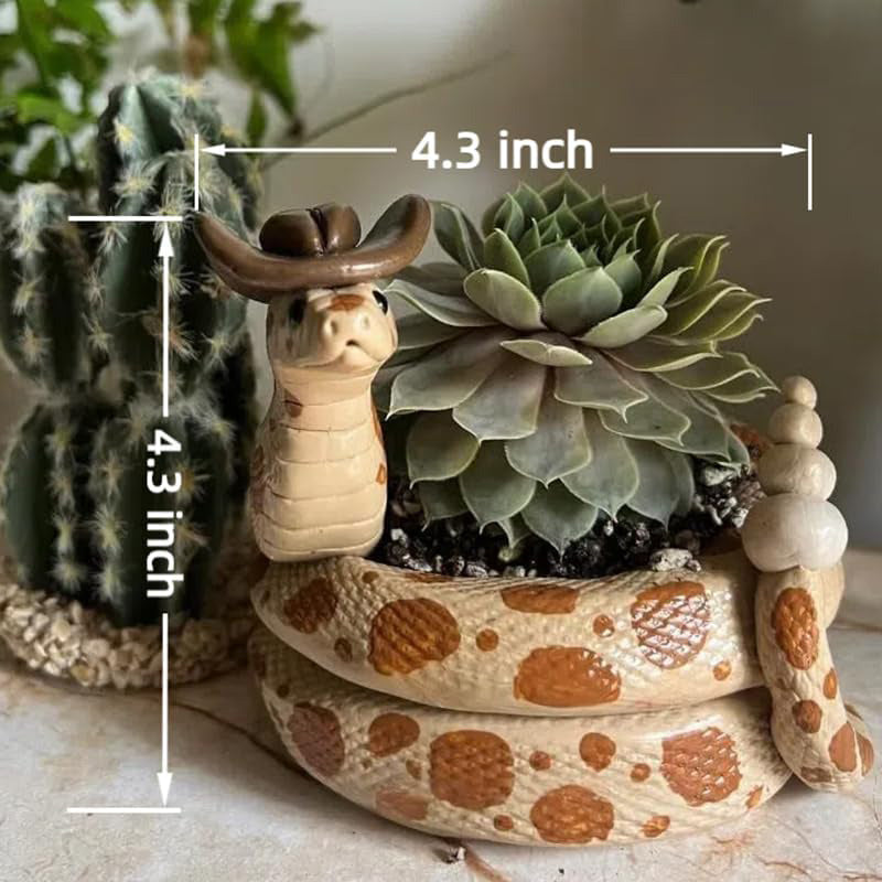 Creative snake-shaped flower pot