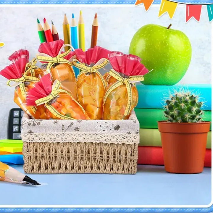 Triangle pencil pattern candy bag